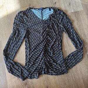 Veronica Beard Neeta Gathered Jersey Top Size‎ XS